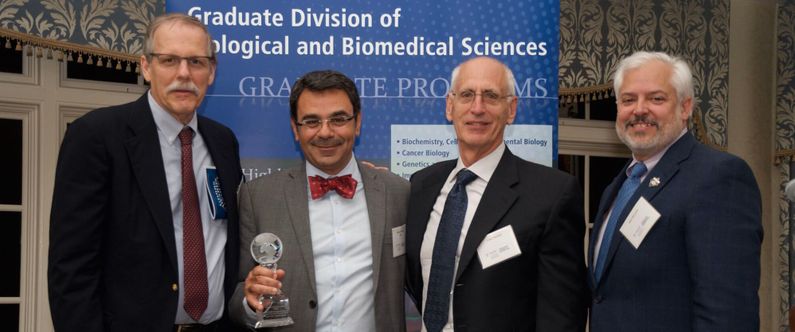 WCM-Q's Dr. Khaled Machaca, second from left, traveled to his alma mater, Emory University’s Laney Graduate School in Georgia to receive the Distinguished Alumnus of the Year Award.