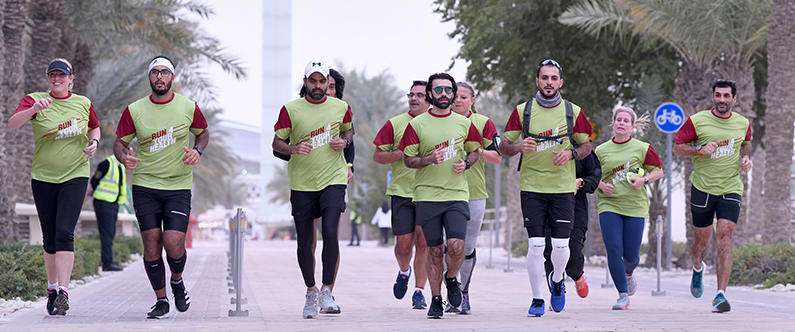 Dr. Arash Rafii-Tabrizi (far right), was joined by a number of other runners for the endurance marathon.