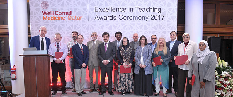Winners of the Excellence in Education Awards were invited on stage to receive their certificates.