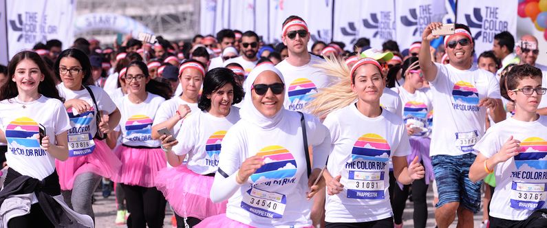 More than 9,000 participants took part in the 2018 edition of The Color Run. The 2019 edition takes place at QNCC on Saturday, 26 January, 2019.