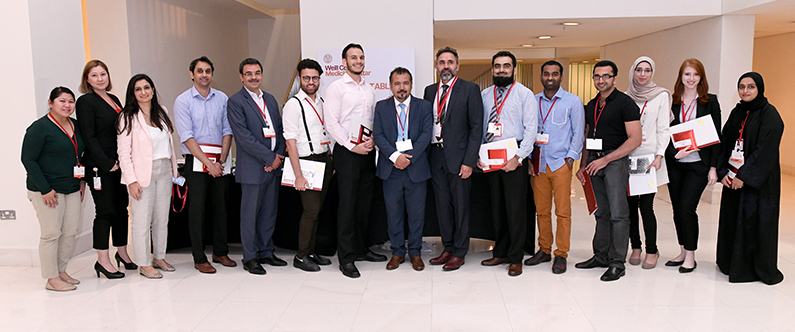 Dr. Khaled Machaca (fifth from left) with members of the Research Division.
