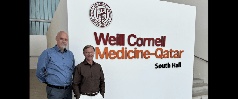 WCM-Q researchers Dr. Karsten Suhre, left, and Dr. Frank Schmidt have published a landmark study that will help shed light on the role of proteins in a wide range of diseases.