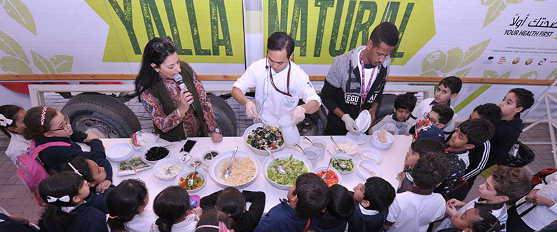 Cookery demonstrations showing families how to prepare healthy, tasty meals, proved hugely popular.
