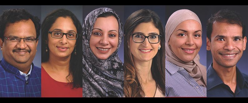 From left: WCM-Q researchers Dr. Sathya Doraiswamy, Anupama Jithesh, Dr. Sohaila Cheema, Dr. Sonia Chaabane, Dr. Karima Chaabna and Dr. Amit Abraham.