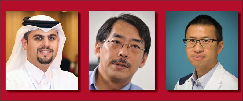 From left to right: Dr. Anas Hamad, Professor Takeshi Iwatsubo and Dr. Patrick Tang. 