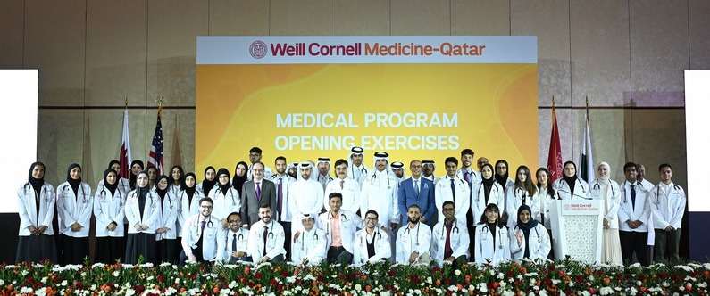 WCM-Q’s new cohort of first-year medical students received their white coats at the college’s Opening Exercises ceremony.
