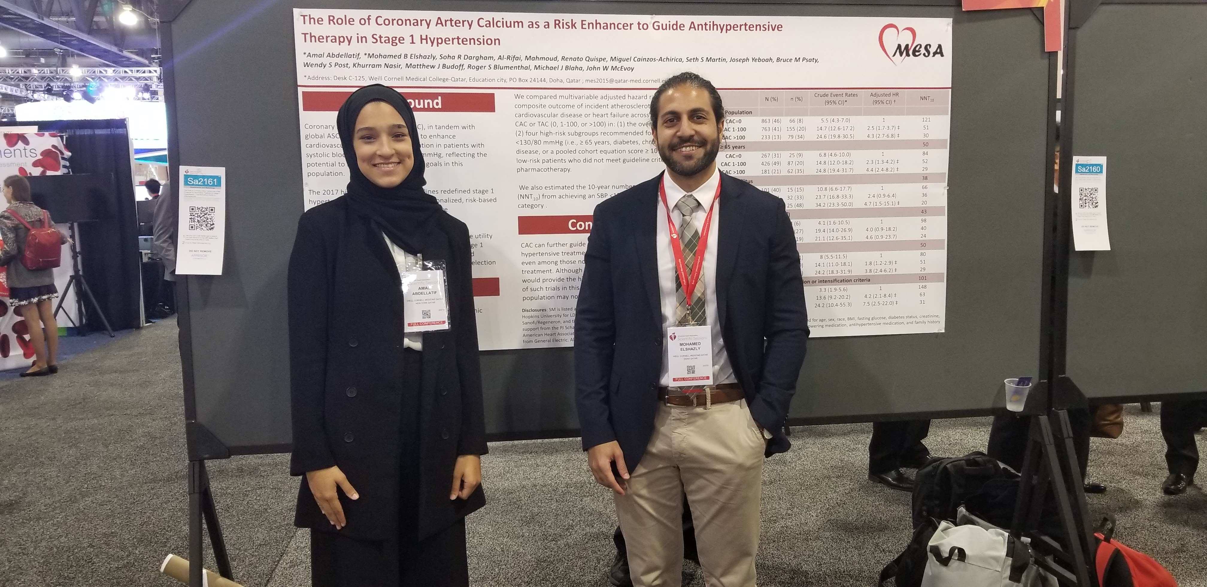 Amal Abdellatif and Dr. Mohamed B. Elshazly researched the relationship between calcium deposits in coronary arteries and high blood pressure.