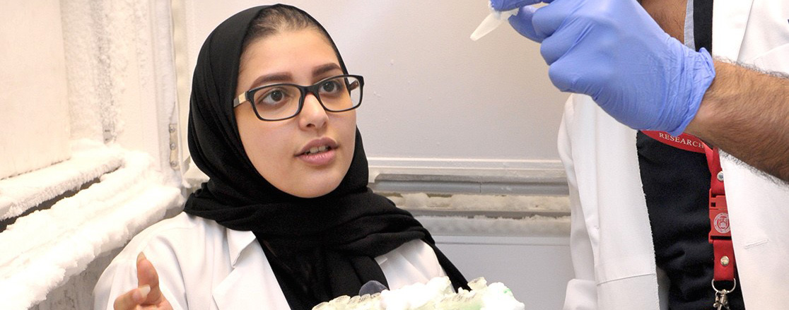 Moza Al-Hail spent the summer last year learning research administration skills at WCM-Q thanks to the Research Internships for National High School Students program.