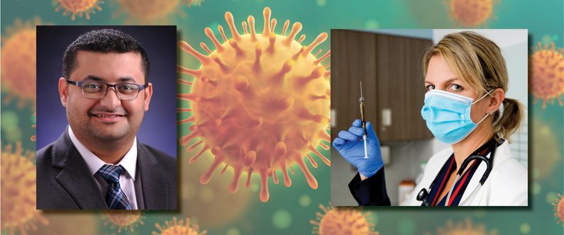 Dr. Salman Al Jerdi, co-director of WCM-Q’s new COVID-19 webinar series, and inaugural guest speaker Dr. Kristen Marks of Weill Cornell Medicine in New York, an expert on infectious diseases.  