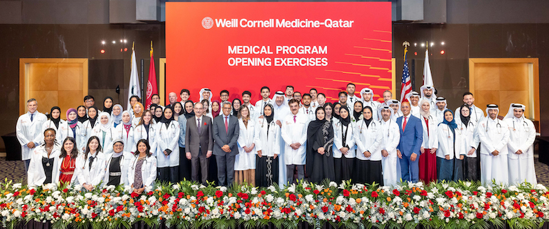 WCM-Q’s new cohort of medical students receive their white coats