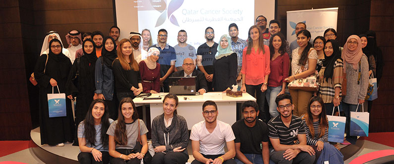 The Class of 2020 students were given a tour of Qatar Cancer Society's headquarters.