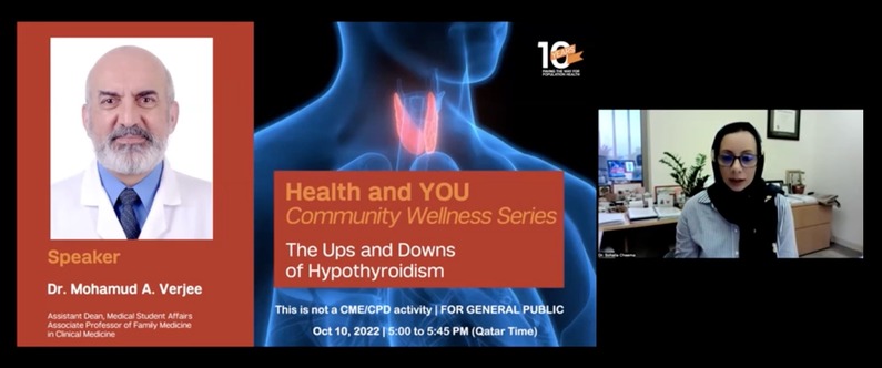 Dr. Mohamud Verjee and Dr. Sohaila Cheema discussing hypothyroidism.