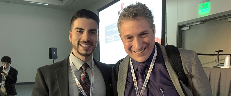 Dr. Yazan Abou-Ismail and Dr. Peter Kouides at the American Society of Hematology conference.