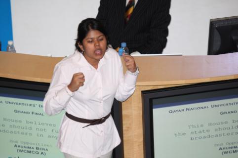 Arunima Bera rebutted arguments by the proposition and continued the debate to help the team seal the win