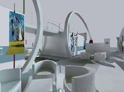 The Pavilion includes seating space for Arab Health attendees to discuss with exhibitors or to just read materials on the participating institutions.