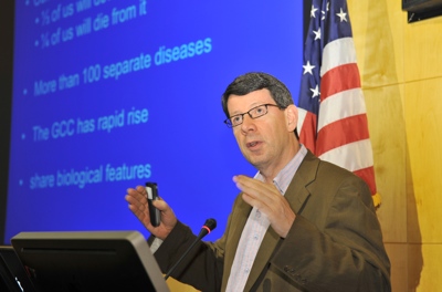 David Kerr Lecturing On the Battle Against Cancer