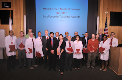 Teachers who received awards in a group shot.