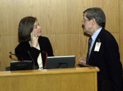 Dr. Ellen Julian, assistant vice president of AAMC with Dr. Daniel R.Alonso Dean of WCMC–Q