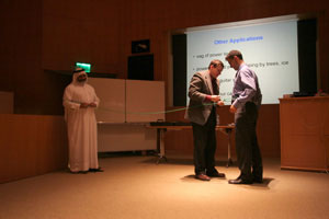 Interactive presentations: Cornell University professor of physics, Dr. Robert Thorne, roping in some volunteers.
