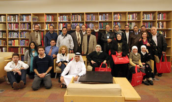 The Islamic Medical Association of North America (IMANA) enjoyed a tour of WCMC-Q earlier this month. Pictured are some of the members.