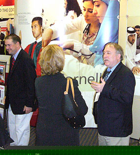 Lee Askin, Director of Admissions in Qatar was on hand at the AAMC meeting to answer questions about the unique Qatar program and its relationship to New York.