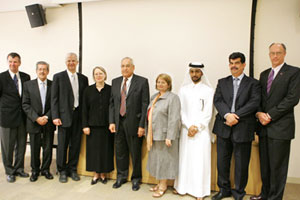 The leaders of QNRF and all the universities involved in the Undergraduate Research Experience Program gather at an event to sign a Memorandum of Understanding