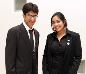 Undergraduate Research Experience Program students (UREP) Sabrina Alam and Ustav Nandi share the results of their studies at Weill Cornell Medical College in Qatar