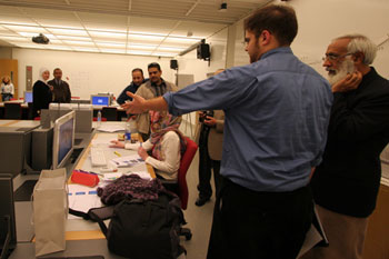 The technology in WCMC-Q's seminar rooms left visitors from IMANA in awe, said second-year medical student Imran Farooq