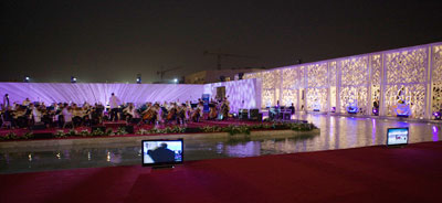 The setting of the ceremonial court in Education City and the presence of world-class musicians made for an evening as brilliant as it was romantic.