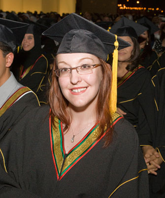 Vildana Omerovic, one of fifteen WCMC-Q graduating students who took part in the Inaugural Education City Convocation.