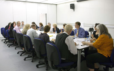 Writing round table: faculty from across Education City and beyond met at WCMC-Q to discuss 'writing in the disciplines', April 20.